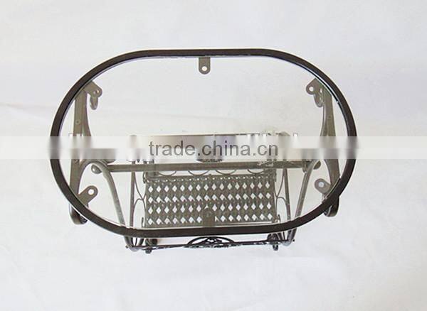 Metal storage coffee Table Gramercy Scroll Design Bathroom glass table