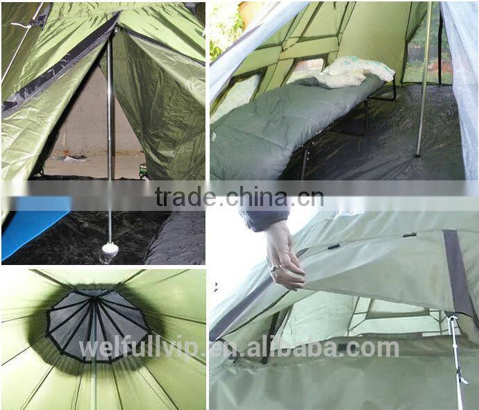 Green steel pole teepee tents for sale