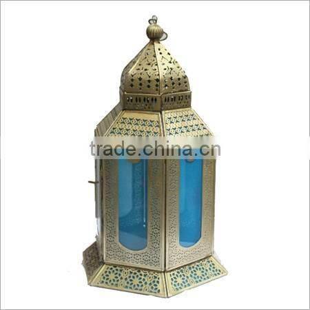 coloured fancy metal lantern