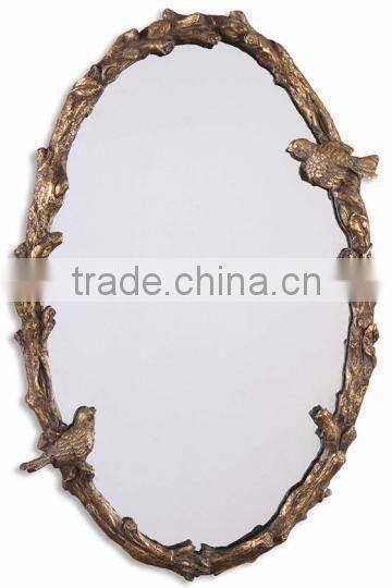 black nickle rock design wall fancy mirror
