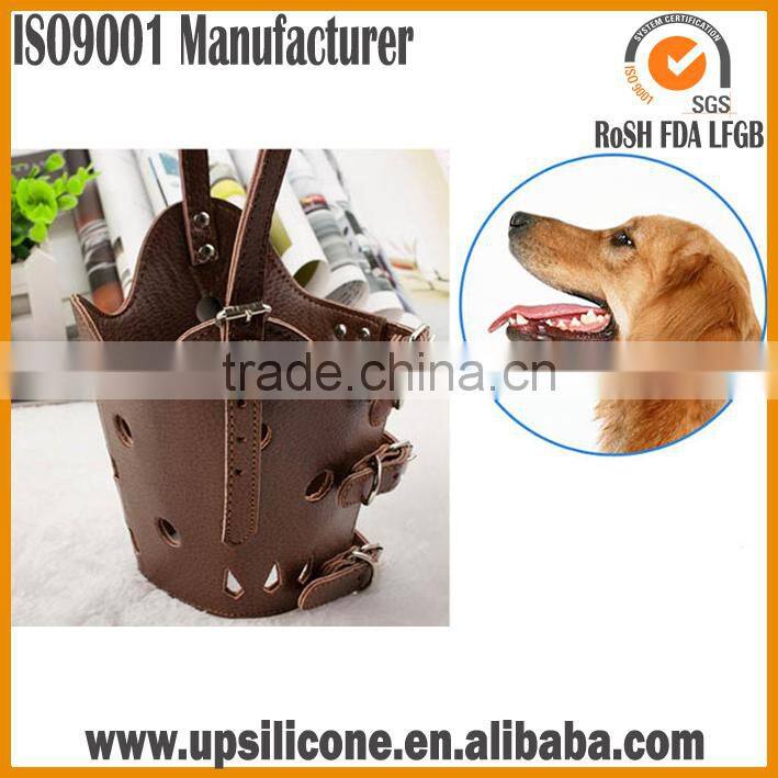2015 genuine leather dog Muzzle