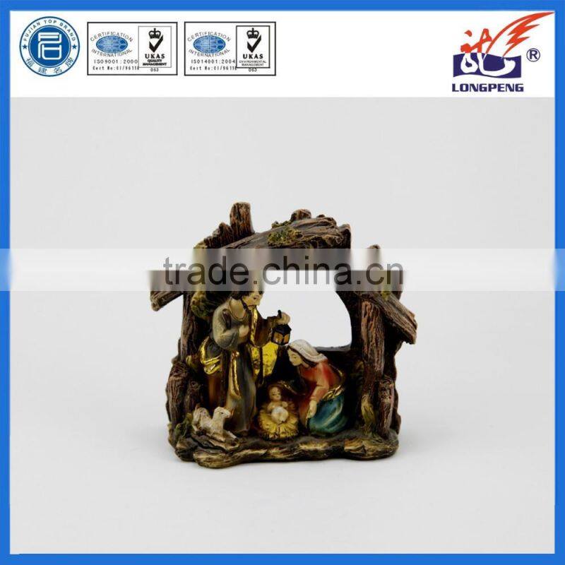 Holy family figurine nativity set resin religious craft for home decorations