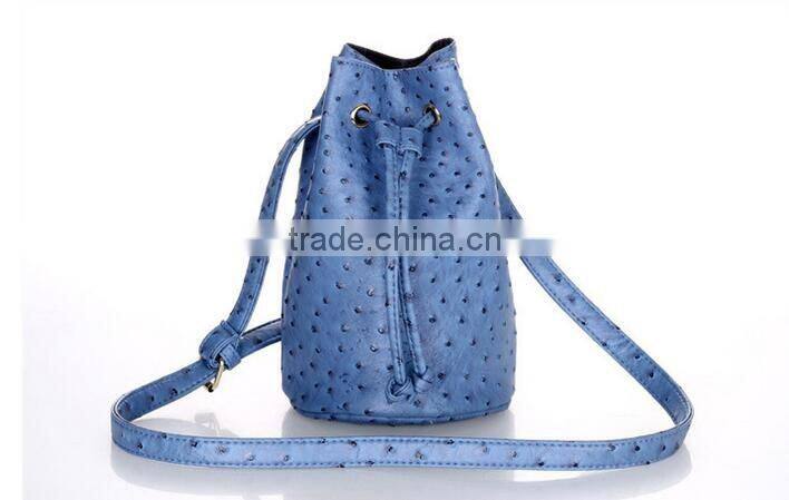 Fashion PU Ostrich Grained Leather Makeup Cosmetic Pouch Bag Storage Holder Case Hand Bag