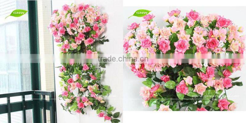GNW FLV08 Artificial Hanging Flower Vine Fabric Leaf Silk Blossom for Home Wedding Decoration