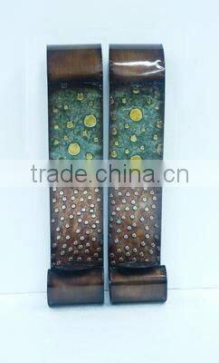 2011 PAIR iron candle holder