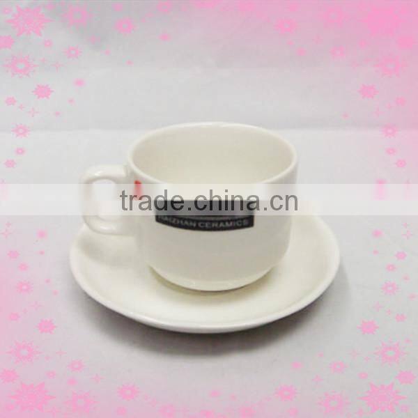 Reinforced Ceramic ceramic Coffee Cup/Mug with Saucer