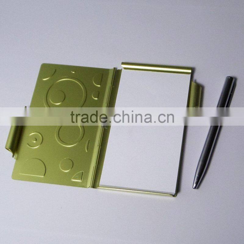 Hot selling new design metal memo holder with pen