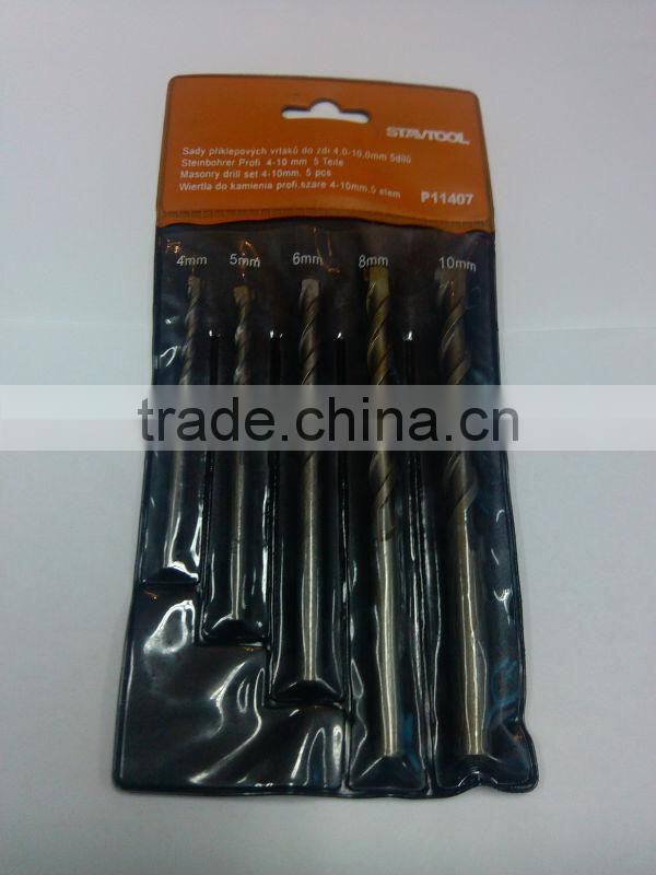 5pcs masonry drill bits a set