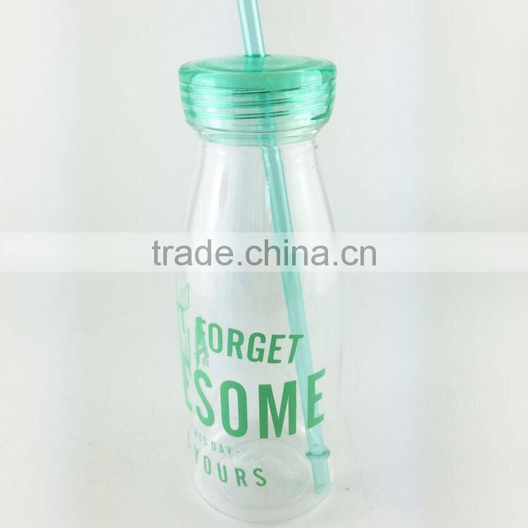 2017 drinking bottle HOT sale straw bottle