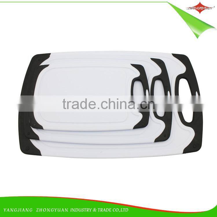 ZY-R1005 3pcs food grade pp and tpr cutting board set chopping board set