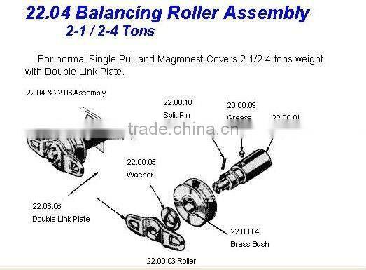 Marine Wholesale Hatch Cover Parts Balance Roller Assembly