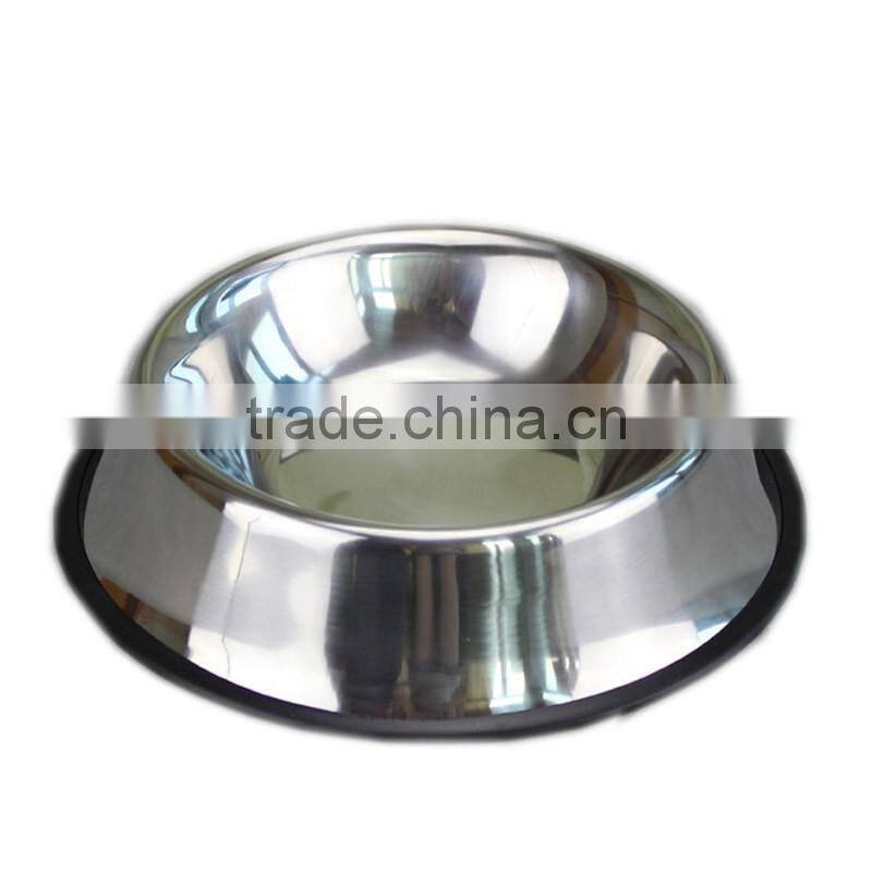 Customized LOGO pet feeding bowl stainless steel dog bowl with good quality