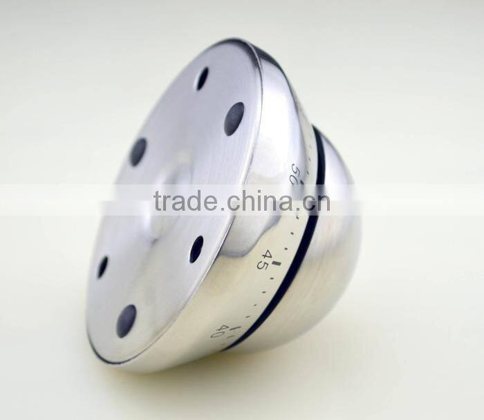 Stainless Steel Silver Spaceship Shape Kitchen Timer