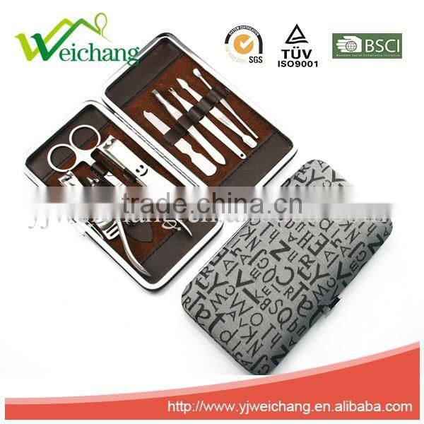 WCJ991 Manicure Pedicure Set with Stainless Tools Crystal Nail File and Clippers for Women Men and Teens