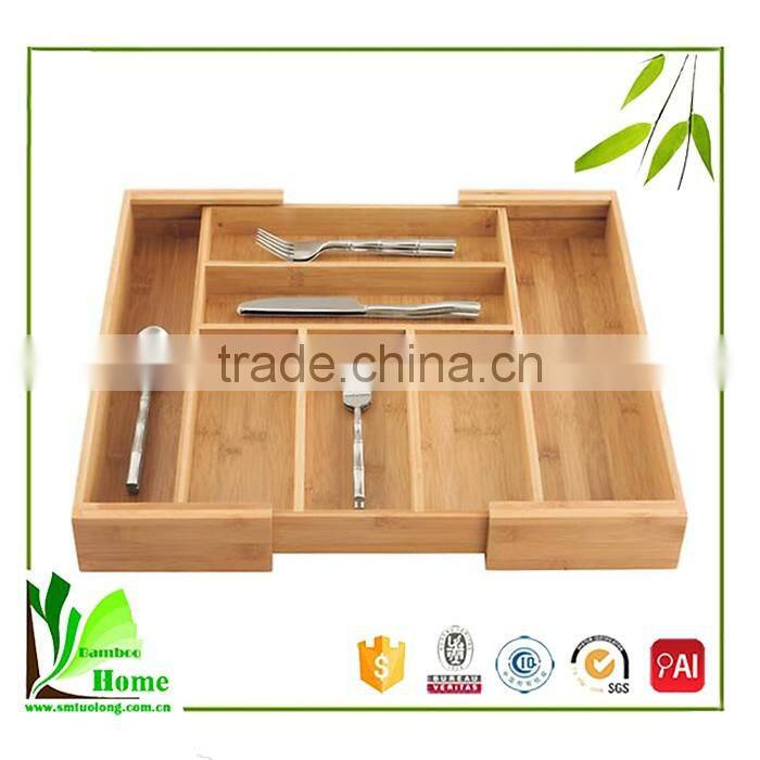 New arrival bamboo flatware storage tray