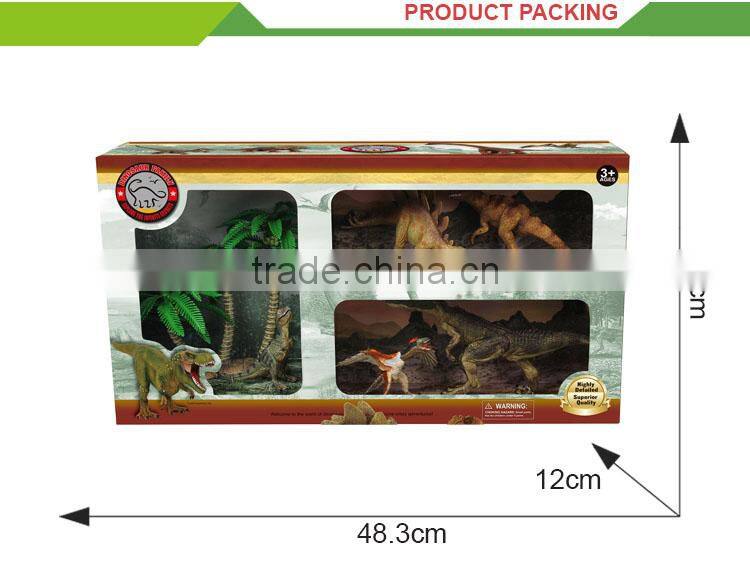 Good quality cartoon animal set toy soft dinosaur king games