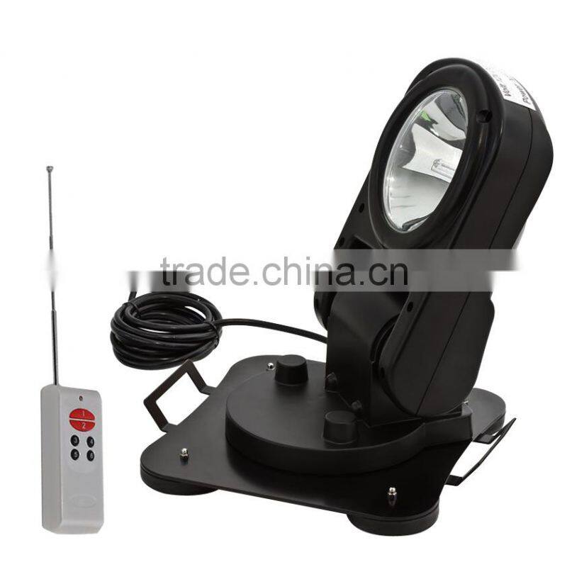 Waterproof ip68 Powerful 50W CREE 12V 24V Military Portable led marine remote searchlight