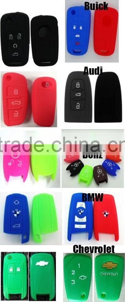Factory supply silicone car key case for kias silicone car key cover for Kias K3 folding key case