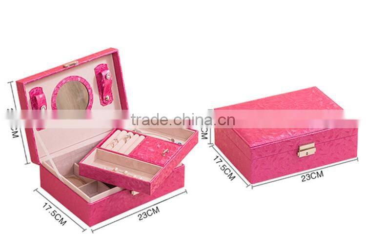 Popular lovely cute custom packaging high quality unique wholesale PU leather jewellery gift box