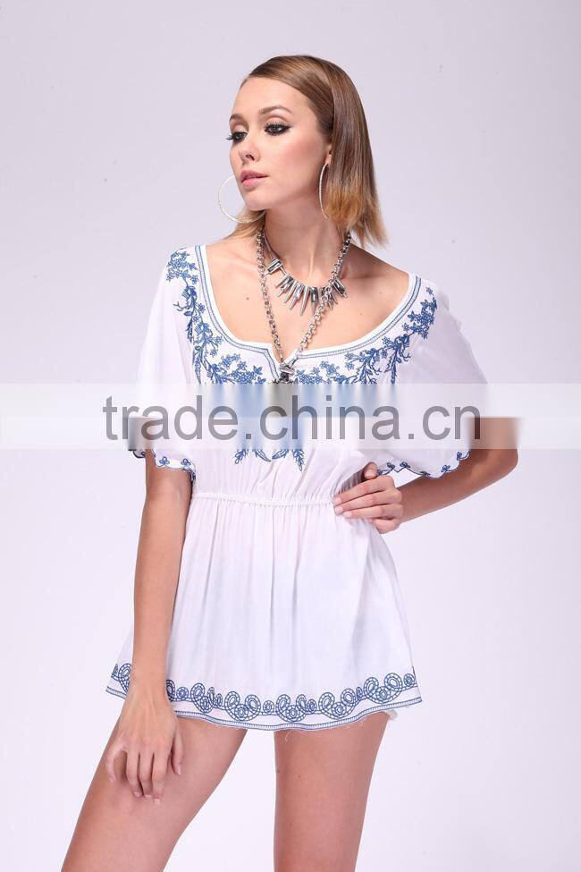 Handmade neck folk embroidery design for blouse