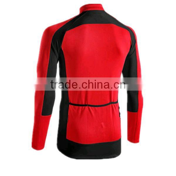 cheap mens comfortable Breathable long sleeve cycling jersey with rear pockets