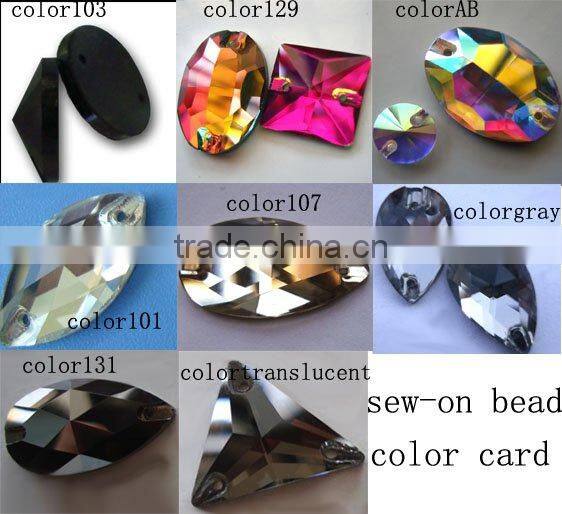 clothing or garment accessory crystal and galss bead