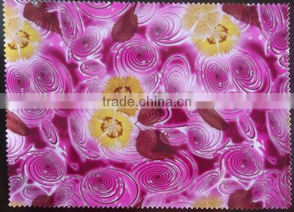 New PVC Synthetic Leather with flower print design