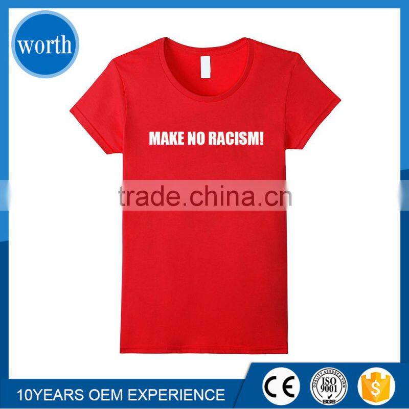 Make no racisom- unisex social t shirt 100% cotton social shirt