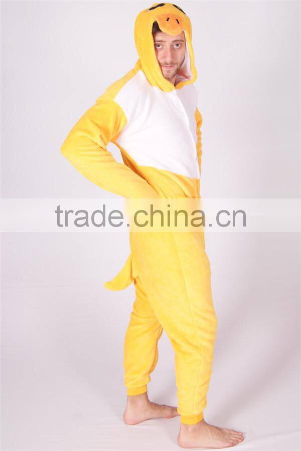 Festival top quality wild style yellow donald duck adult mascot costume