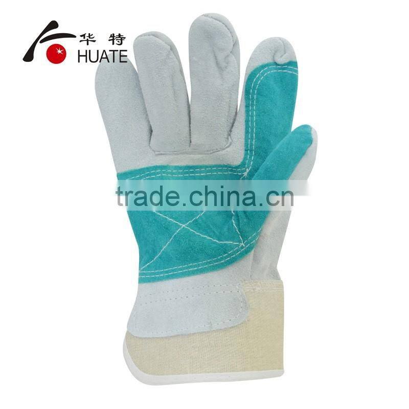 High quality cow leather palm safety gloves