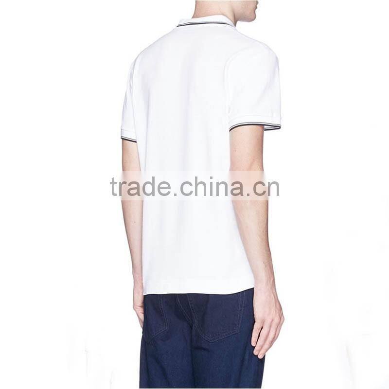 China wholesale blank white polo shirts cheap double collar polo shirt