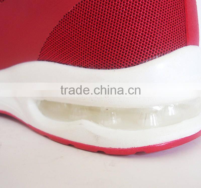 Red mesh upper PU air cushion sport women shoes
