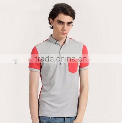 high quality custom 100% cotton embroidery logo two tone mens polo shirt
