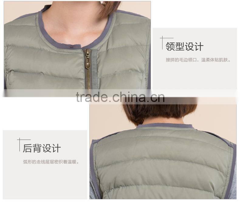 2015 Fast Delivery Light Outdoor Puffer Woman Down Vest