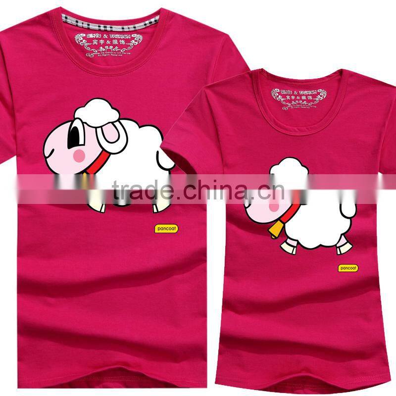 Custom Made Cheap Unique Lovely Cartoon Couple T-Shirts