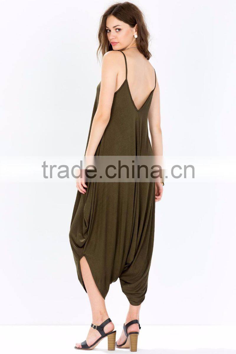 New arrival spaghetti straps festival season harem jumpsuit clothes women