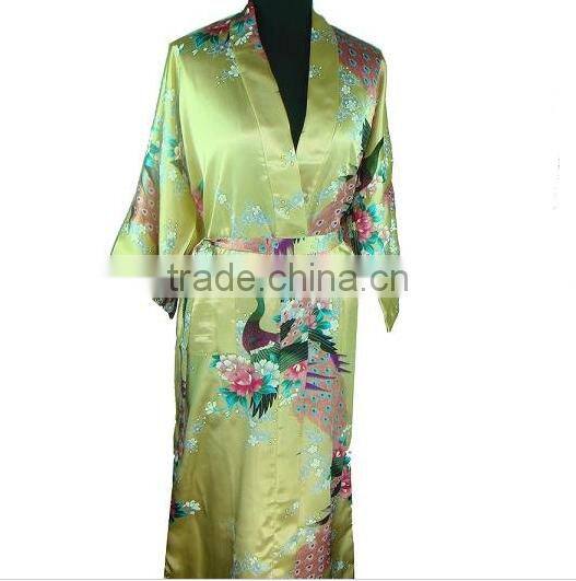 Silk japanese kimono Women Robe Gown Bathrobe Sleepwear SW013