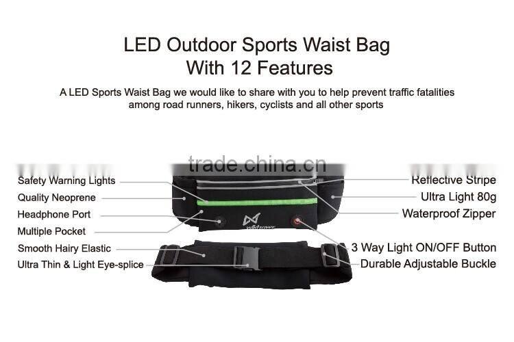 waterproof safety light warning motorcycle bag