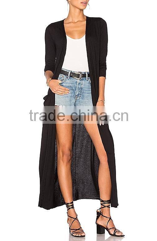 2017 Latest Plus Size Long Sleeve Knee Length Wholesale Knitted Women Long Cadigan Sweater