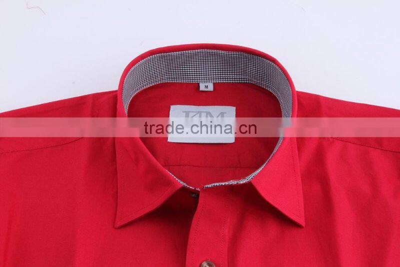 stiff collar mens solid color dress shirts