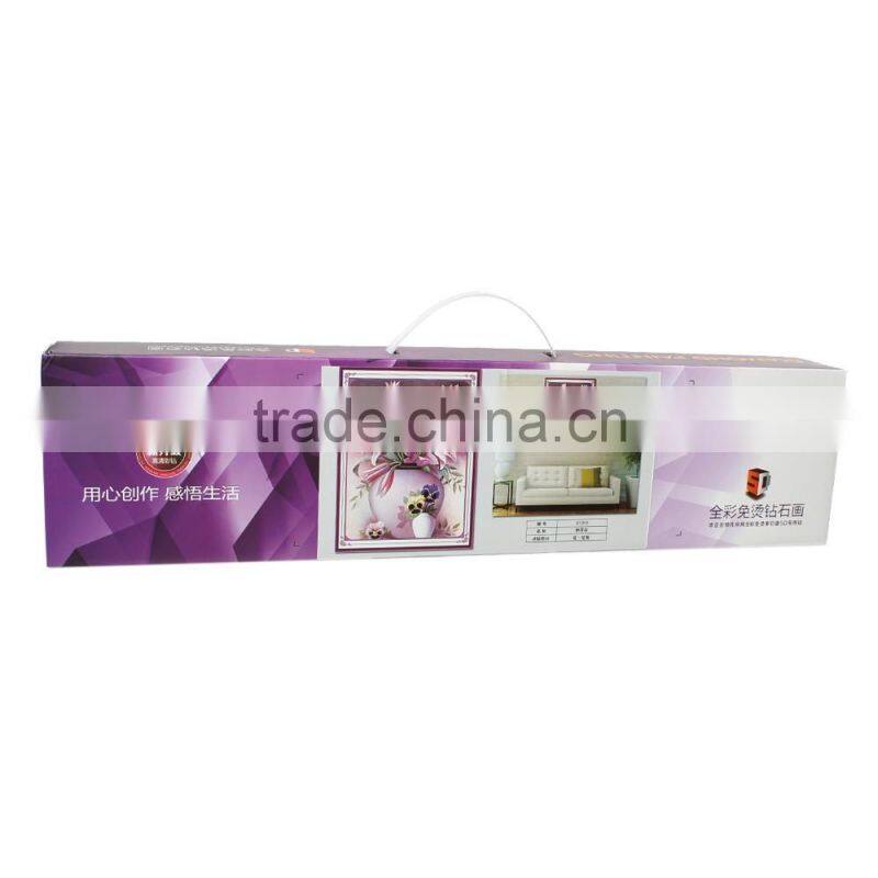 Handmade Pink Flower Pattern Embroidery Diamond Painting DIY Kit Cross Stitch For Living Room