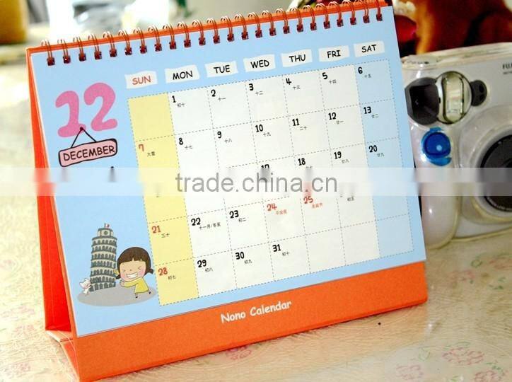 2015 Custom made High Quality Paper Calendar For Promotion