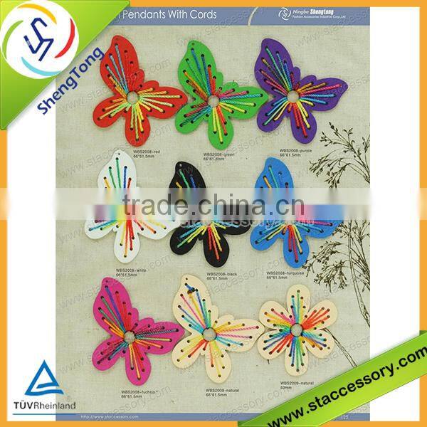 2015 new popular wooden pendant with cords