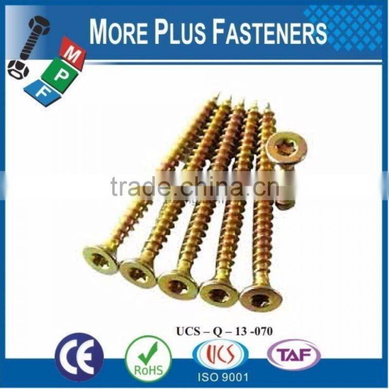 Made in Taiwan Pozi Drive Countersunk Six Lobe Chipboard Screw