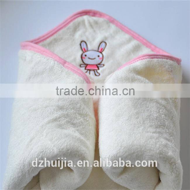 2016 China factory price good quality 100% bamboo baby hooded bath towel blanket