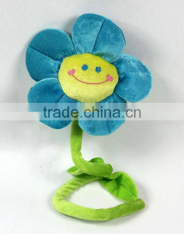 plush smile face sun flower toy for girl friend
