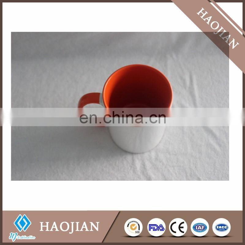 11oz sublimation inner+handle color cup ceramic coffee mugs