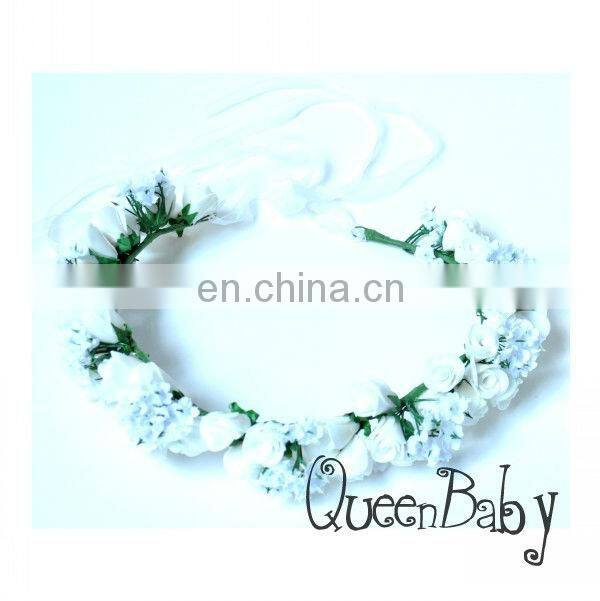 flower circlet, flower wreath, flower hairband, bridal hair accessory, bridal headband, bridal