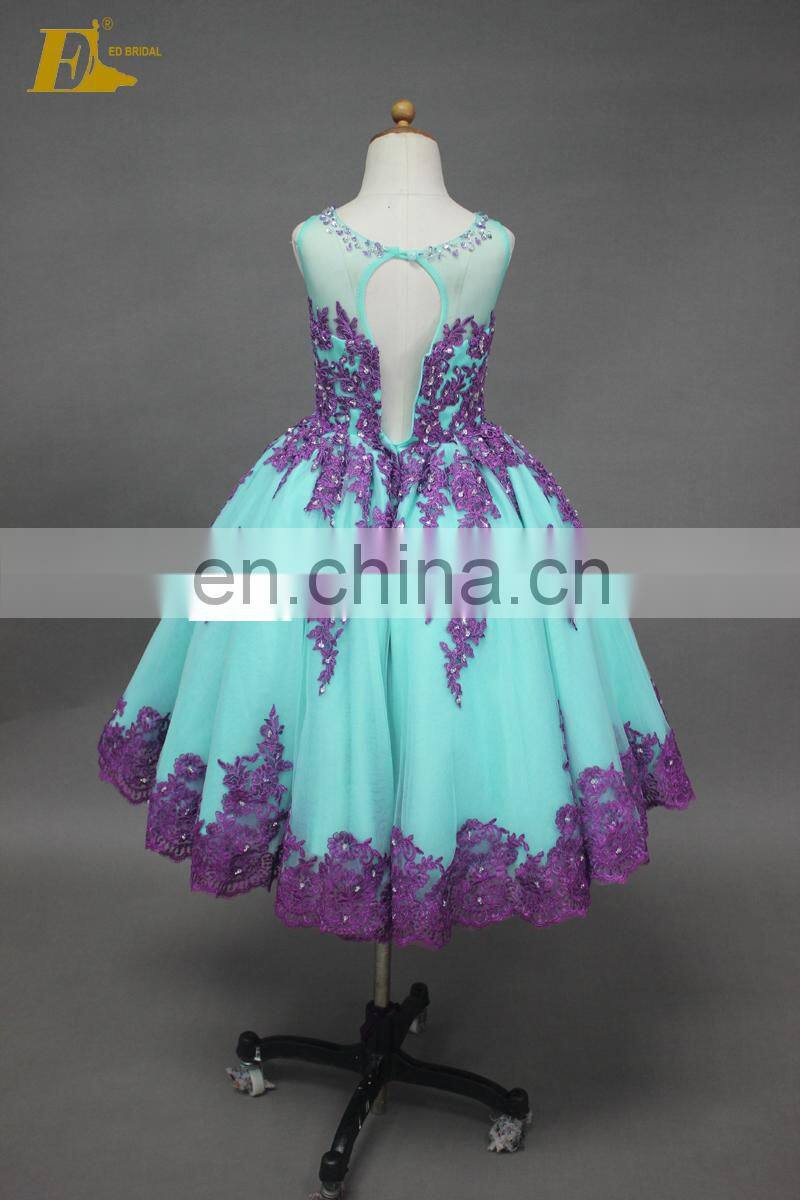 Custom Made Sleeveless Beaded Appliques 2 Year Old Girl Dress Evening Dress Prom Dress