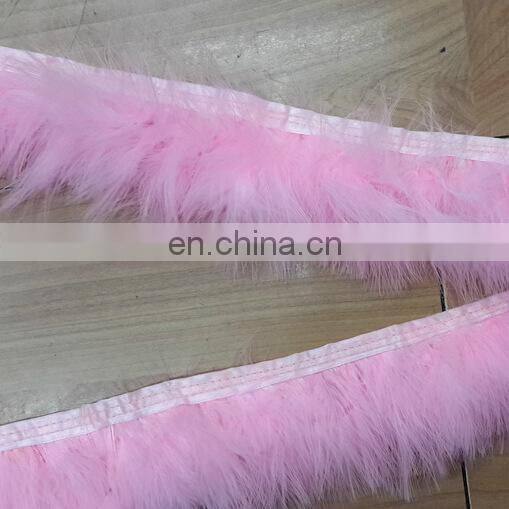 Garment ornament Largo zona plumas red feather collar strip MW-0185